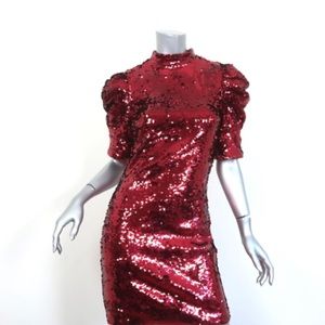 Alice and Olivia red sequin party dress! Served it’s one party wear purpose:)